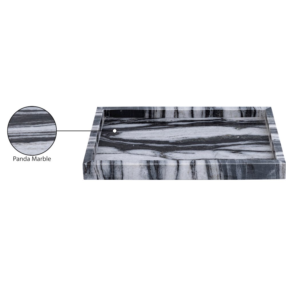 Barletta Panda Rectangular Marble Tray. Picture 3