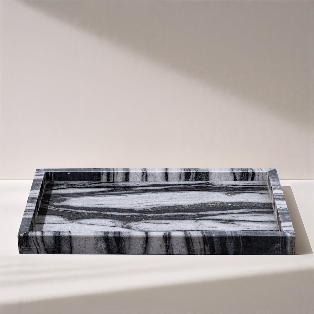 Barletta Panda Rectangular Marble Tray. Picture 4