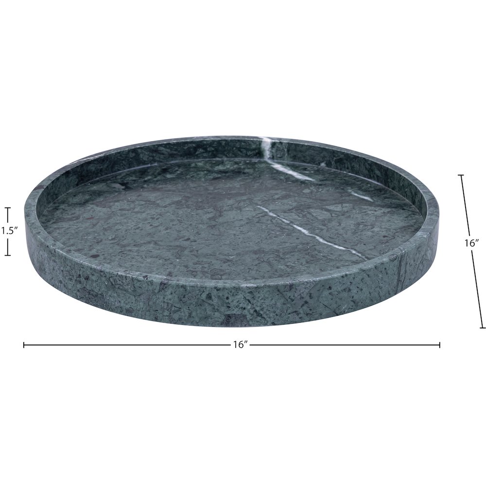 Barletta Green Round Marble Tray. Picture 5