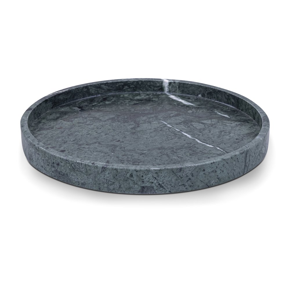 Barletta Green Round Marble Tray. Picture 1