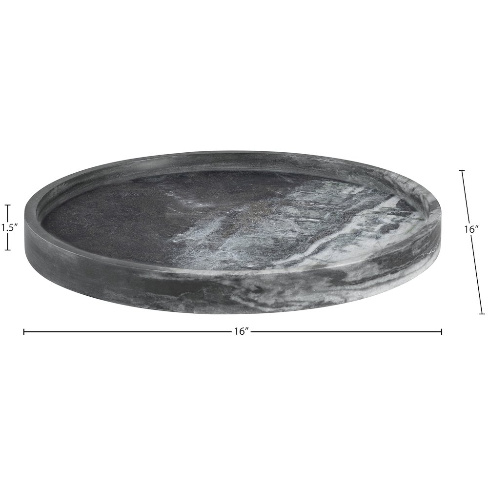 Barletta Panda Round Marble Tray. Picture 5