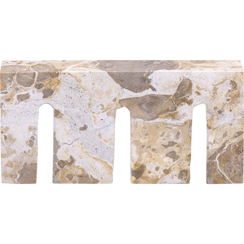 Curva Beige Marble Decorative Object. Picture 2