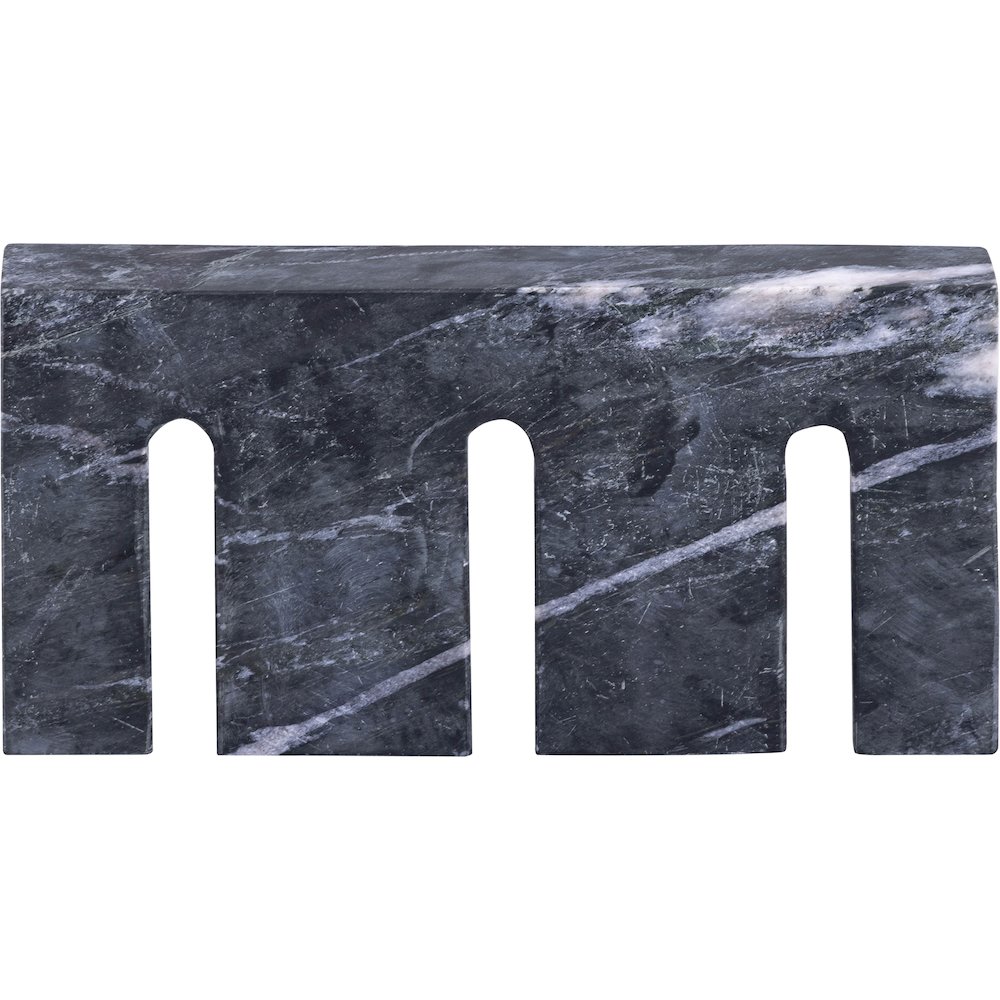 Curva Black Marble Decorative Object. Picture 2