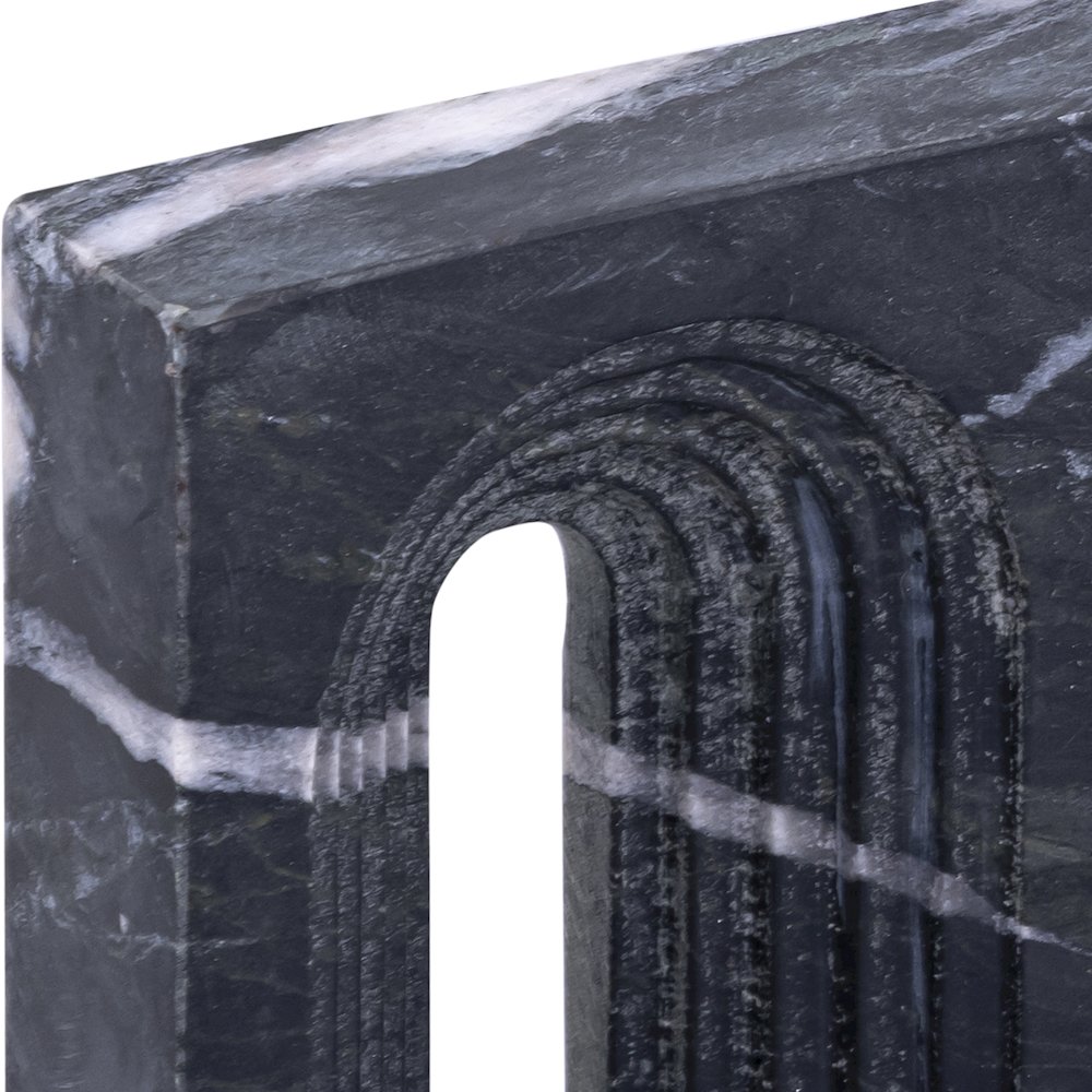 Curva Black Marble Decorative Object. Picture 6