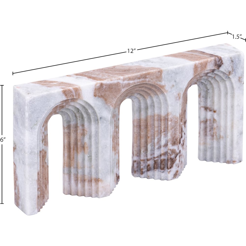 Curva Brown Marble Decorative Object. Picture 3