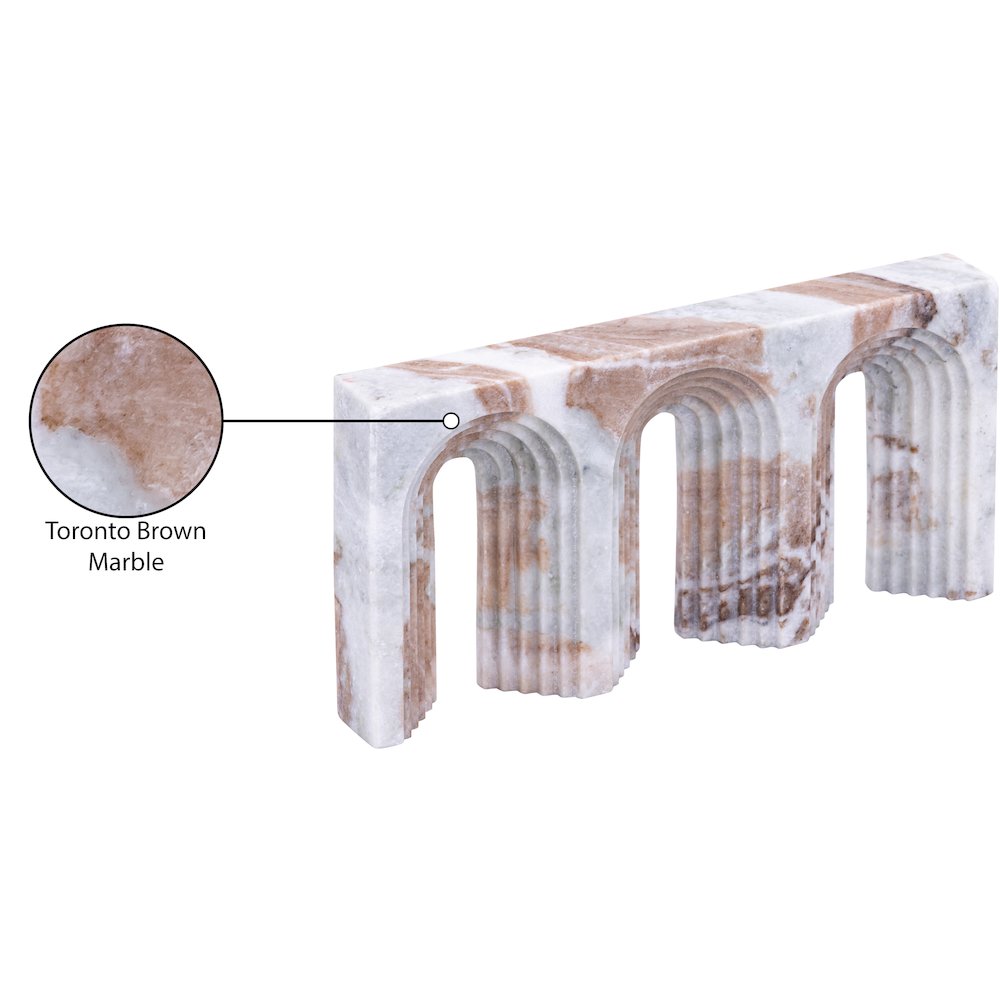 Curva Brown Marble Decorative Object. Picture 4