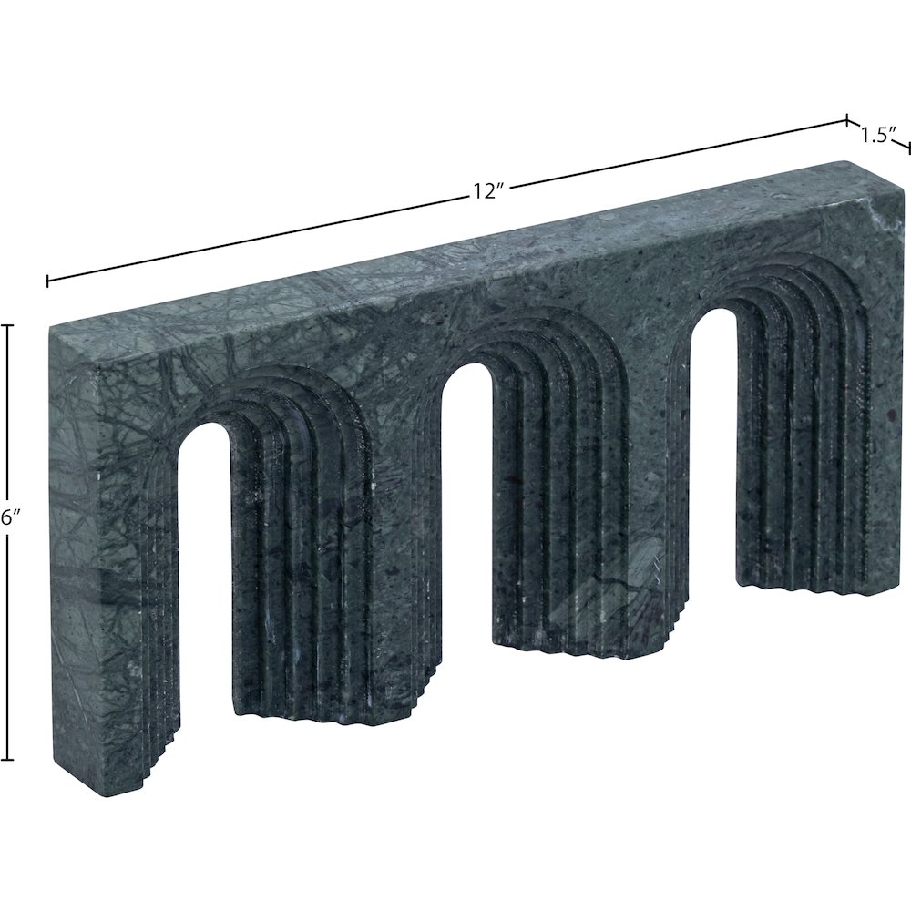 Curva Green Marble Decorative Object. Picture 3