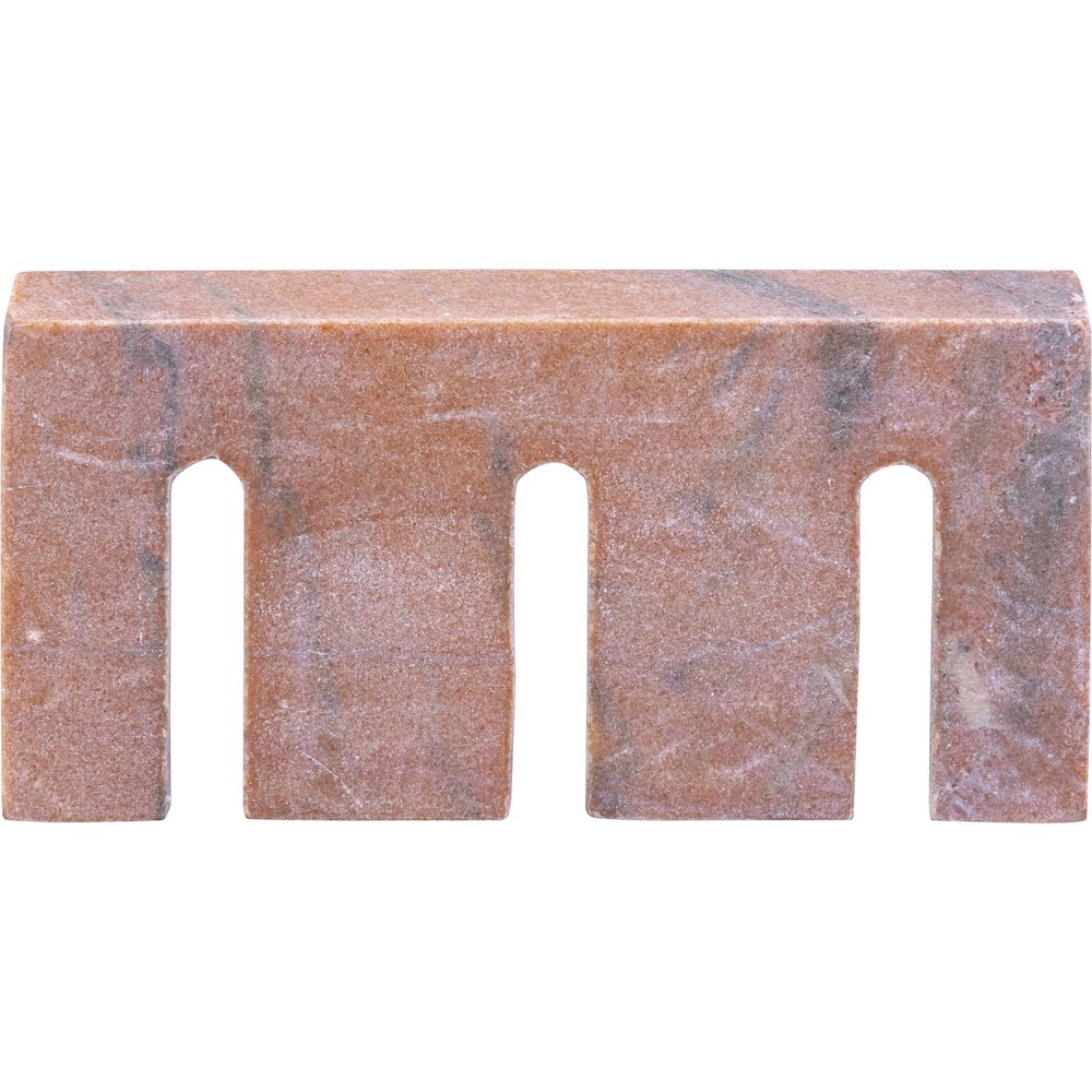 Curva Pink Marble Decorative Object. Picture 2