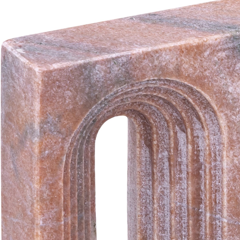 Curva Pink Marble Decorative Object. Picture 6