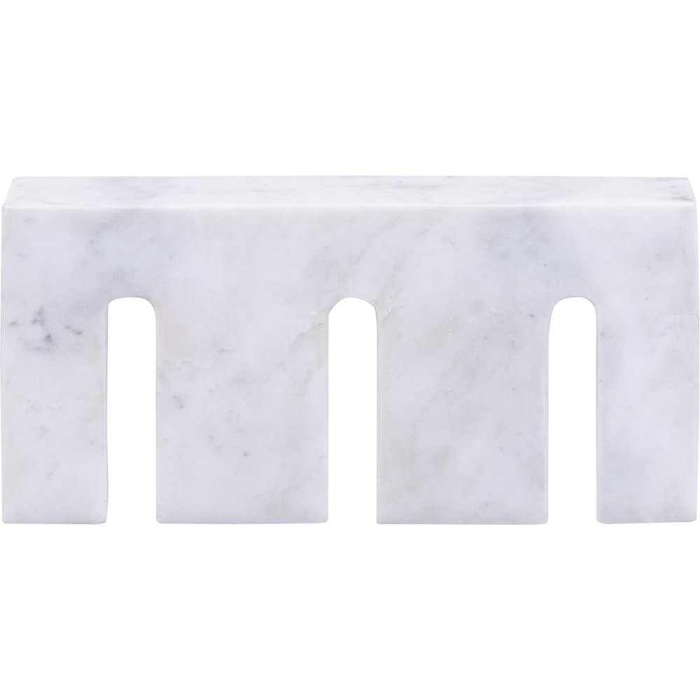 Curva White Marble Decorative Object. Picture 2