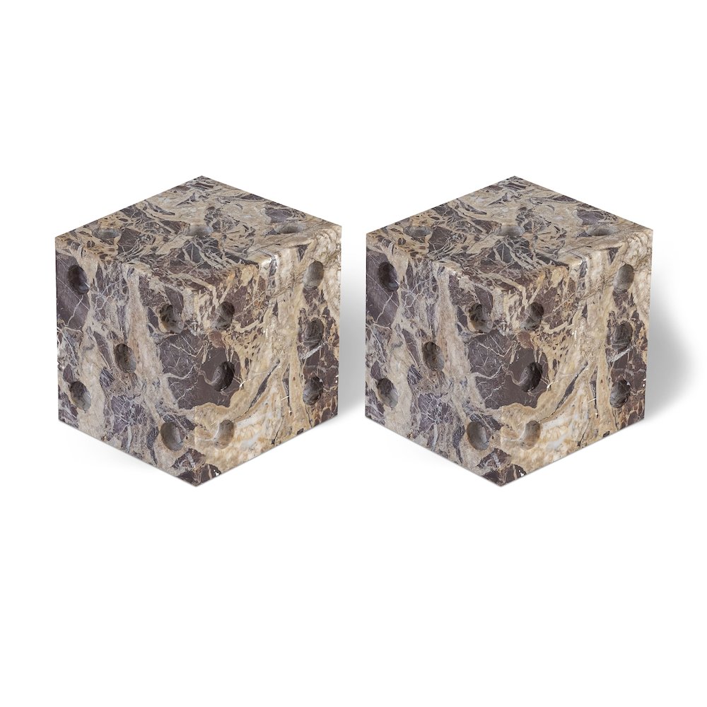 Dice Cherry Marble Decorative Dice. Picture 1