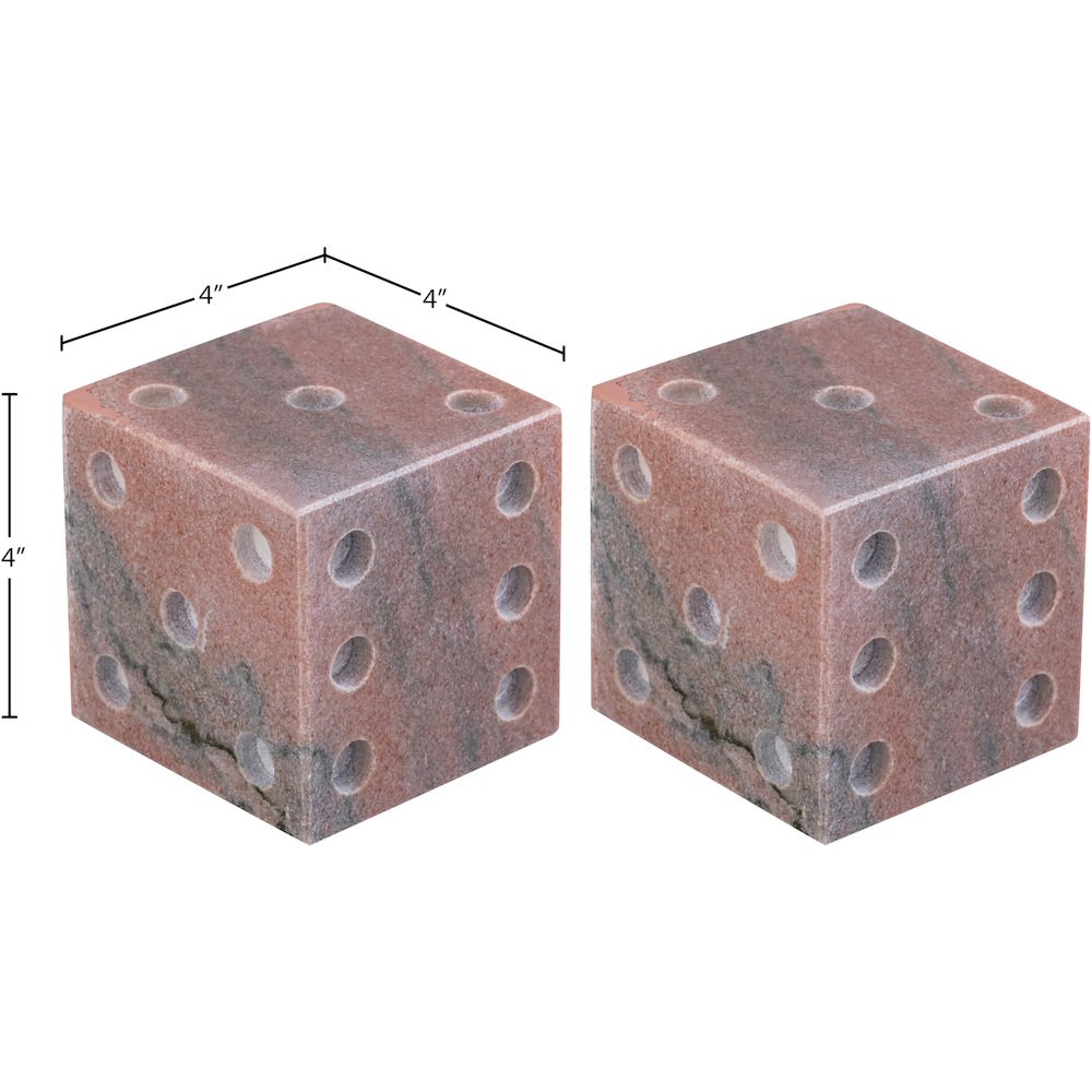 Dice Pink Marble Decorative Dice. Picture 5