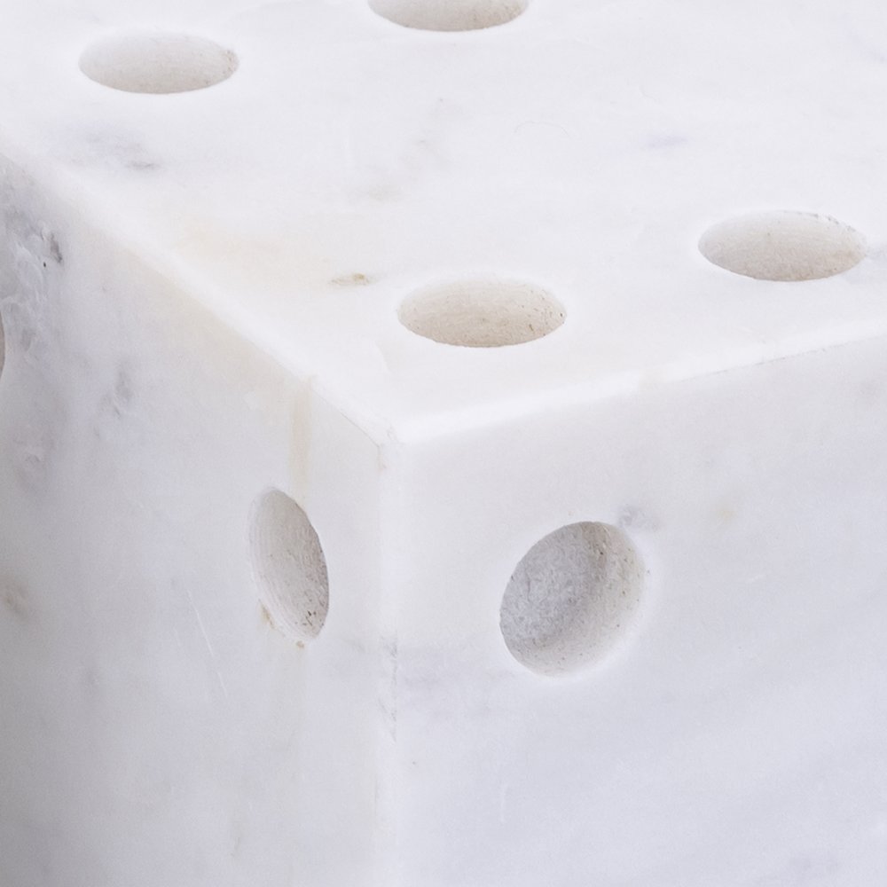 Dice White Marble Decorative Dice. Picture 2