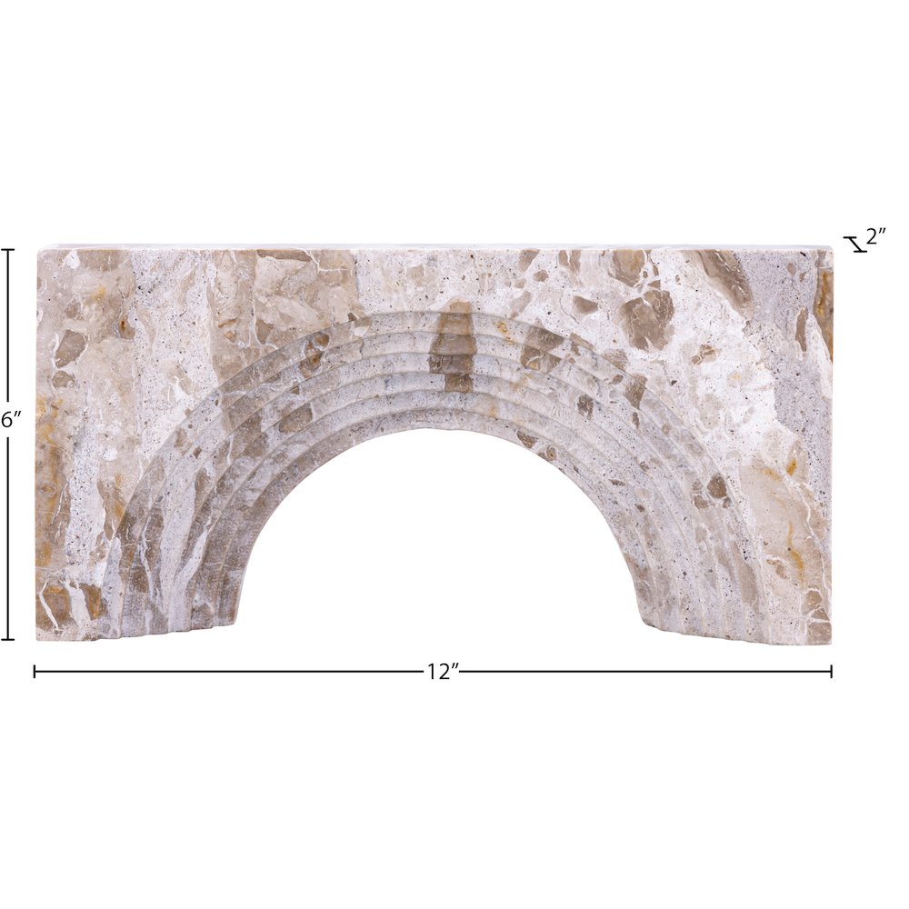 Cambre Beige Marble Decorative Object. Picture 3
