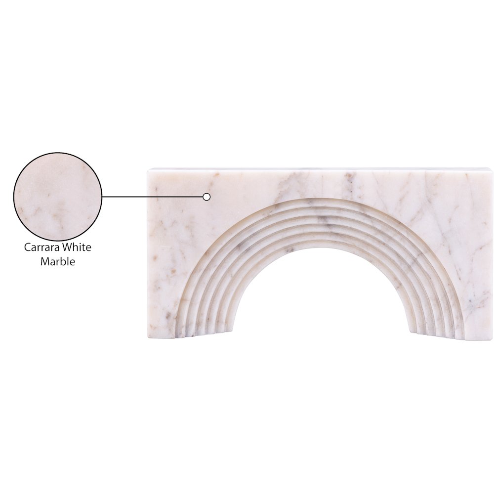 Cambre White Marble Decorative Object. Picture 4