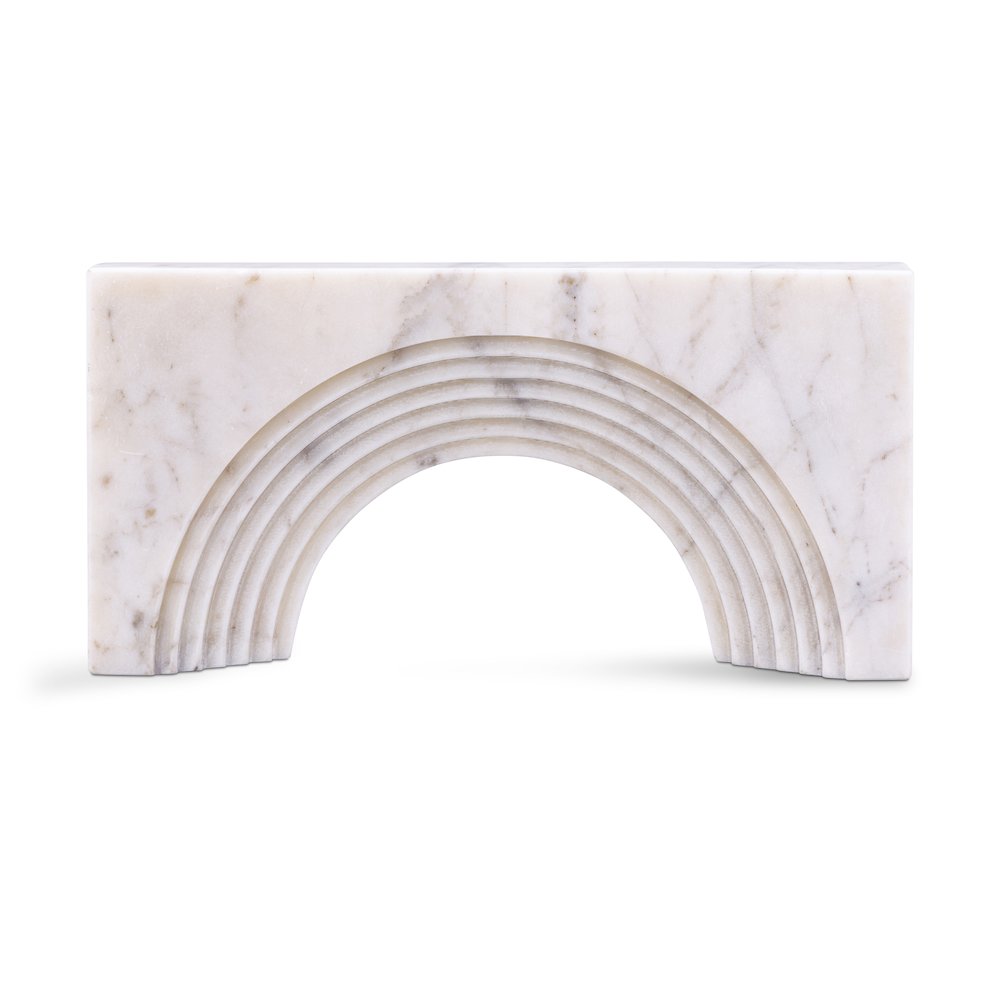 Cambre White Marble Decorative Object. Picture 1