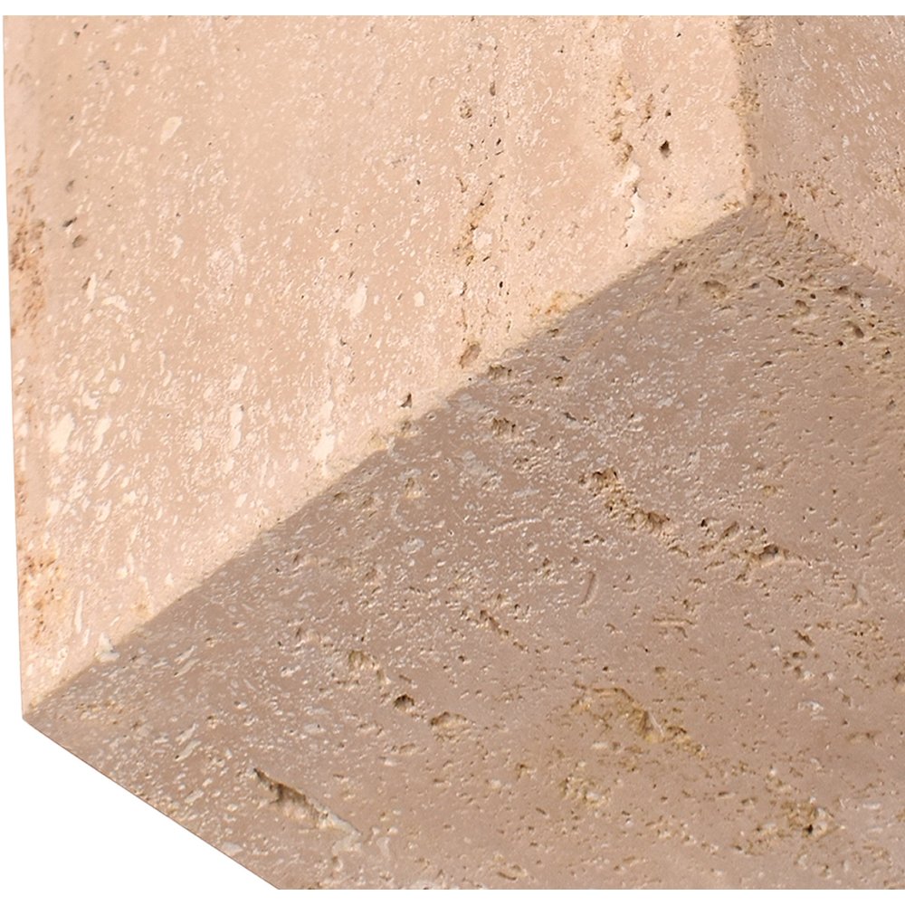 Block Beige Travertine Decorative Cube. Picture 2