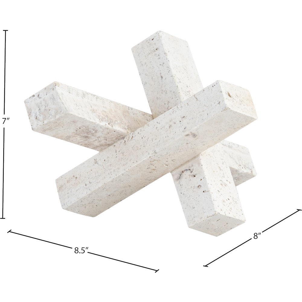 Stix Beige Travertine Decorative Object. Picture 5
