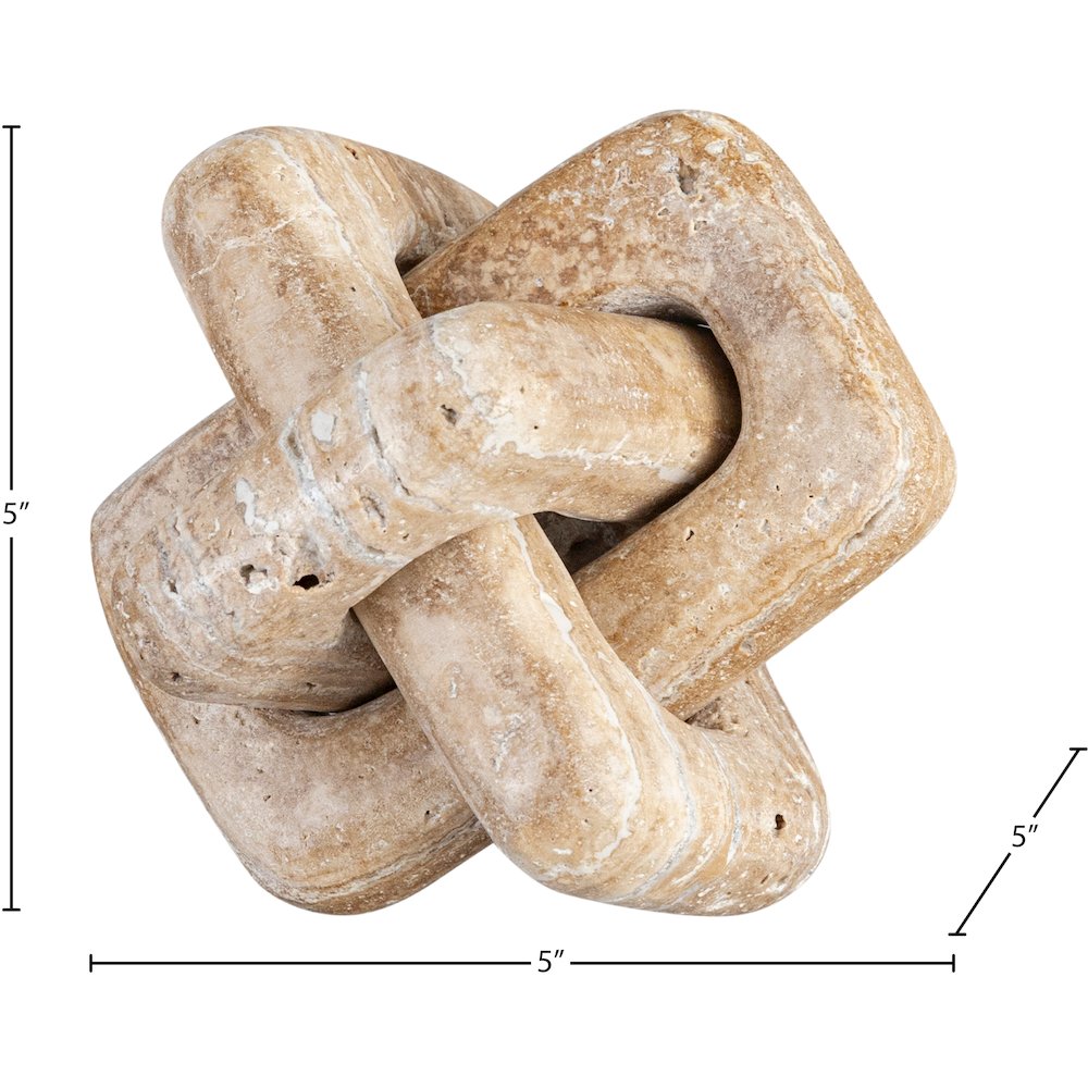 Bond Beige Travertine Decorative Knot. Picture 5