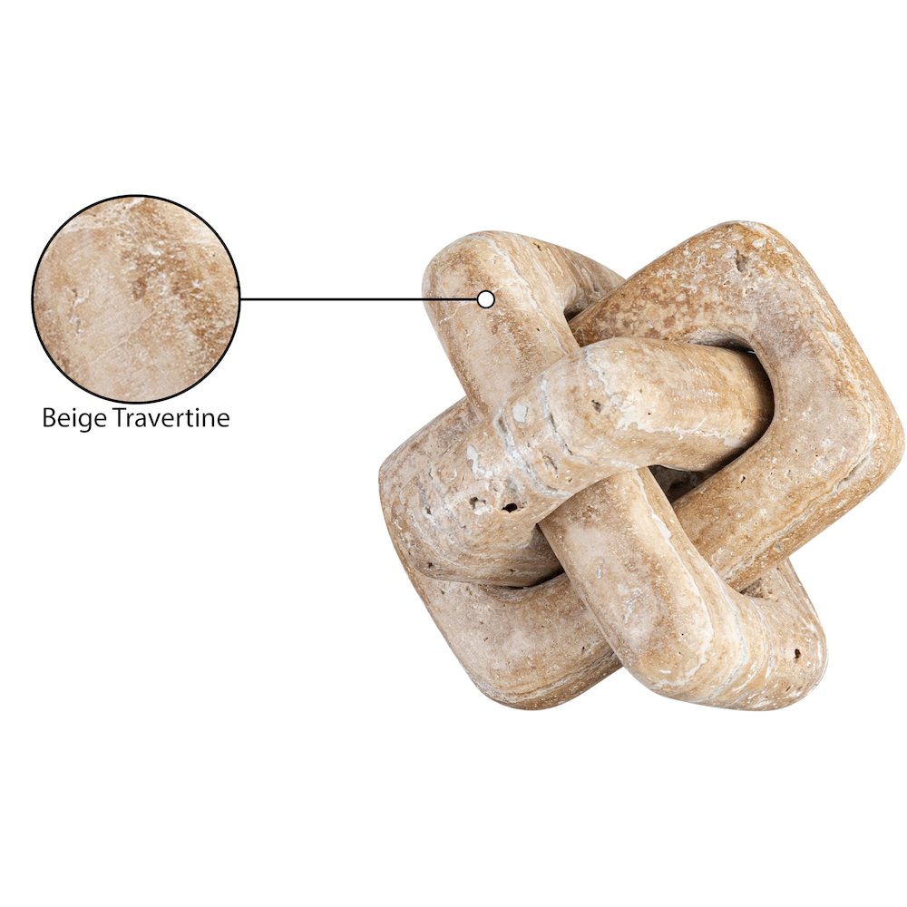 Bond Beige Travertine Decorative Knot. Picture 3