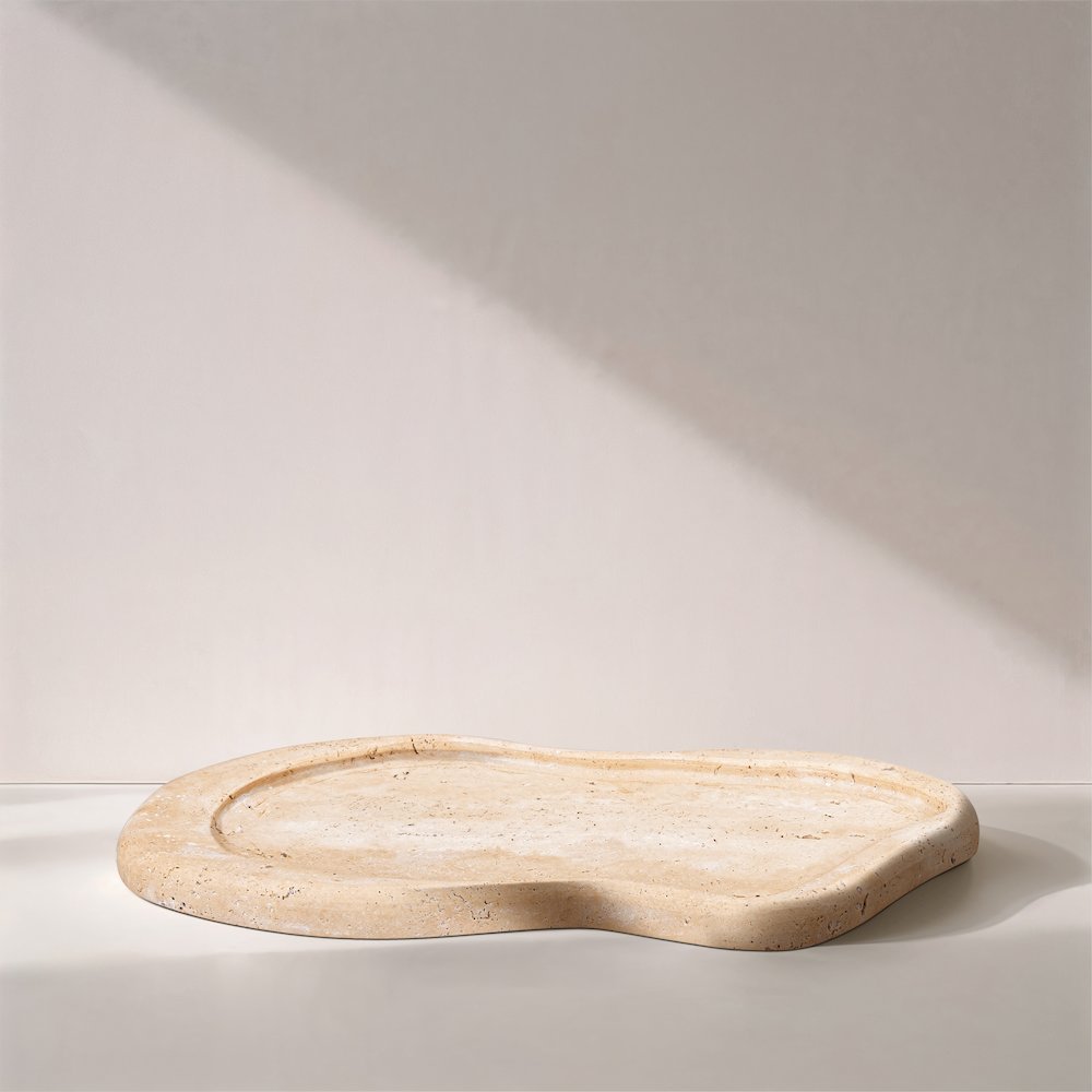 Arezzo Beige Travertine Tray. Picture 4