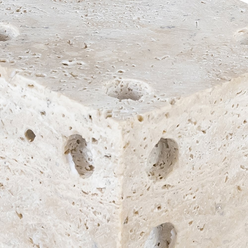 Dice Beige Travertine Decorative Dice. Picture 2