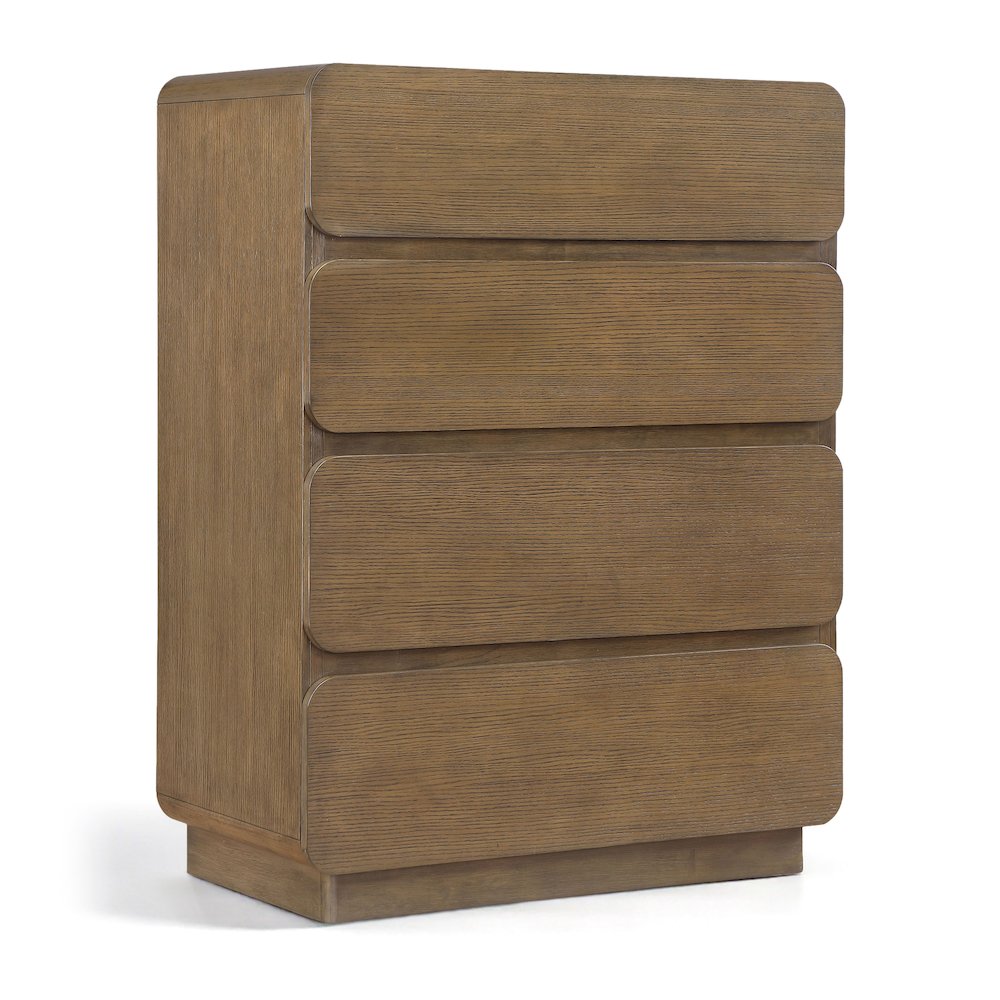 Adagio Brown Solid Wood And Oak Veneer Chest. Picture 1
