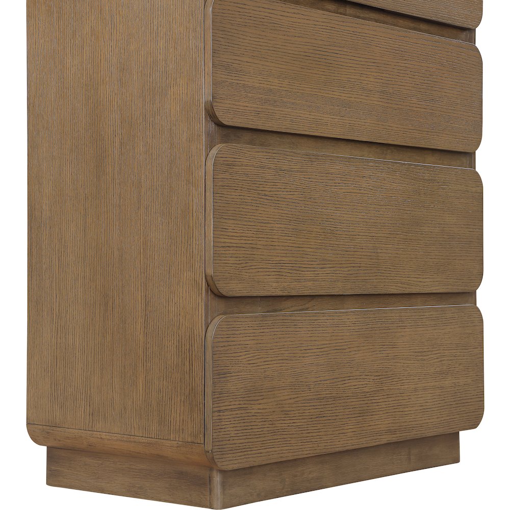 Adagio Brown Solid Wood And Oak Veneer Chest. Picture 8