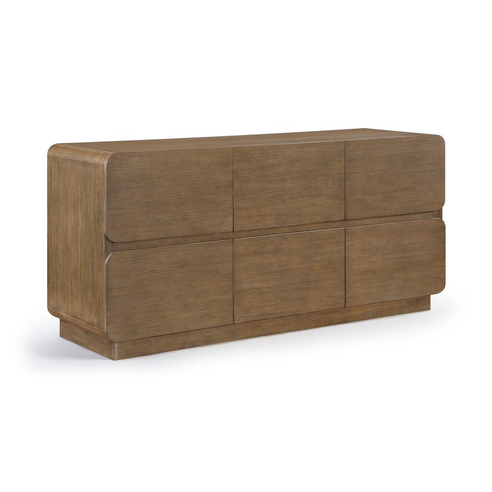Adagio Brown Solid Wood And Oak Veneer Dresser. Picture 1