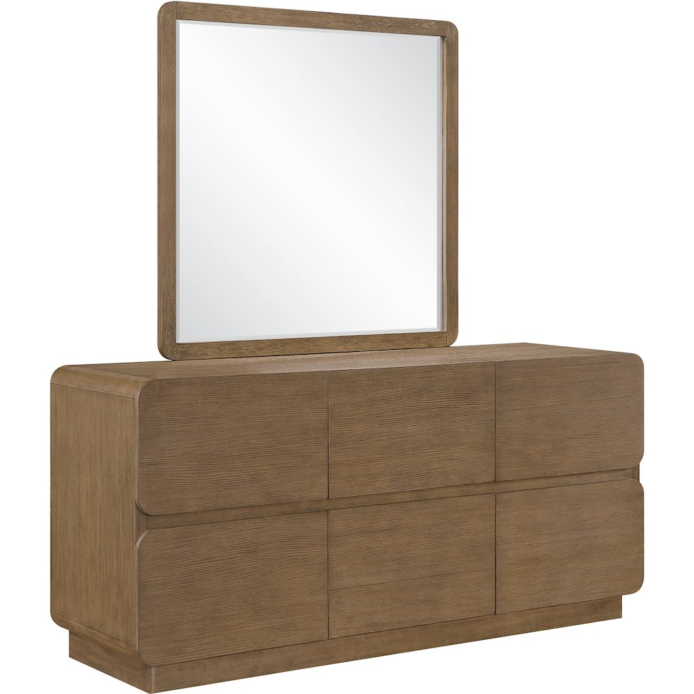 Adagio Brown Solid Wood And Oak Veneer Dresser. Picture 10