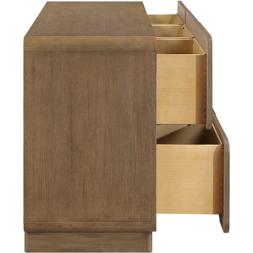 Adagio Brown Solid Wood And Oak Veneer Dresser. Picture 4