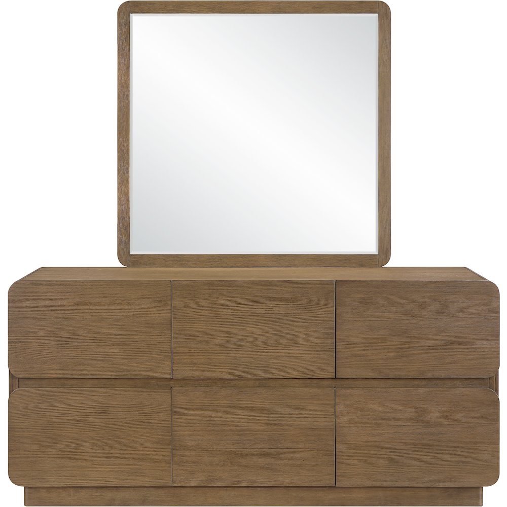 Adagio Brown Solid Wood And Oak Veneer Dresser. Picture 7