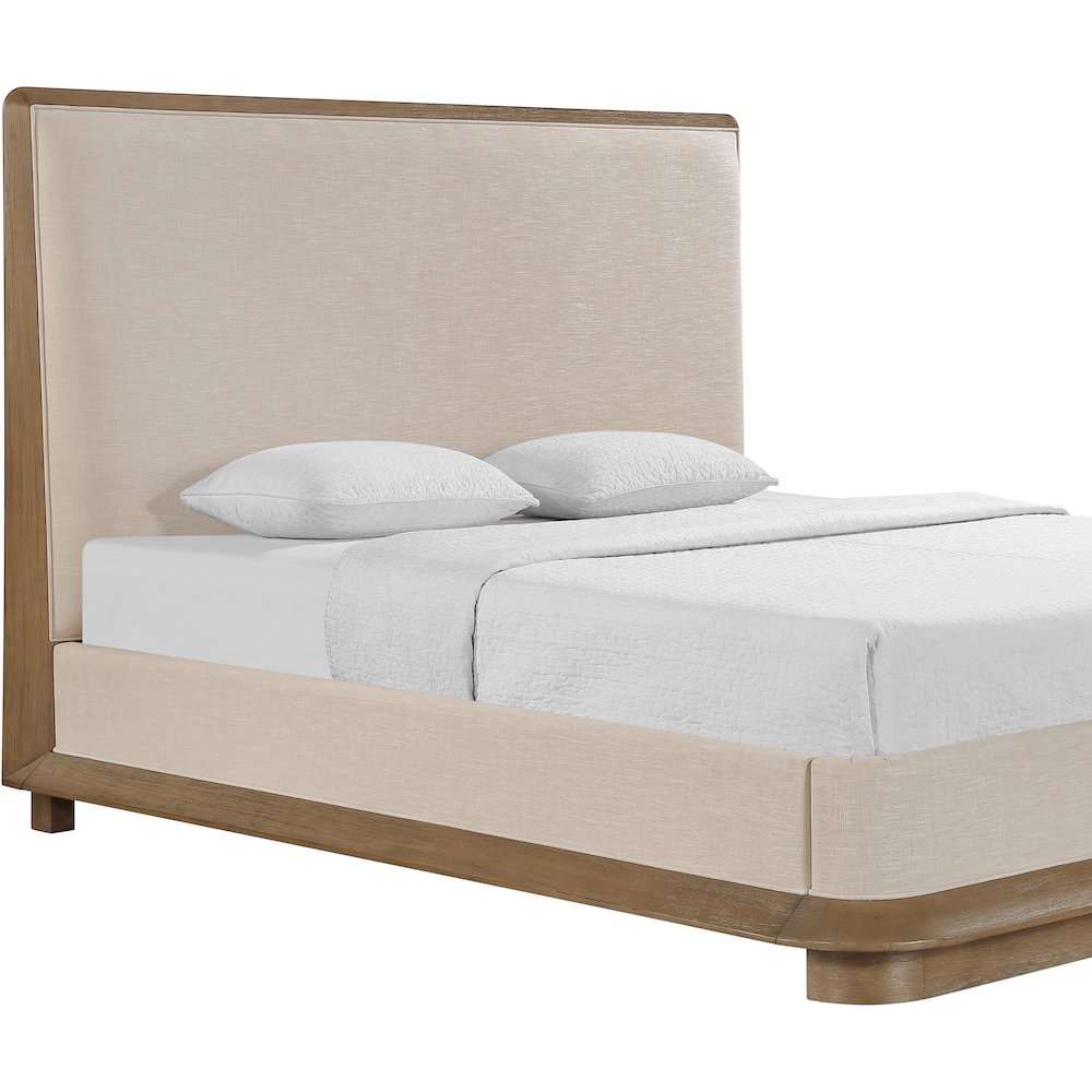 Adagio Brown Fabric Upholstered King Bed (3 Boxes). Picture 5