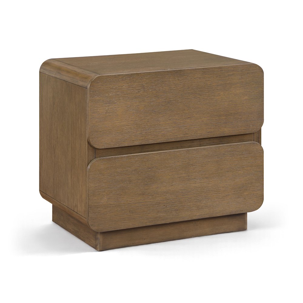 Adagio Brown Solid Wood And Oak Veneer Nightstand. Picture 1