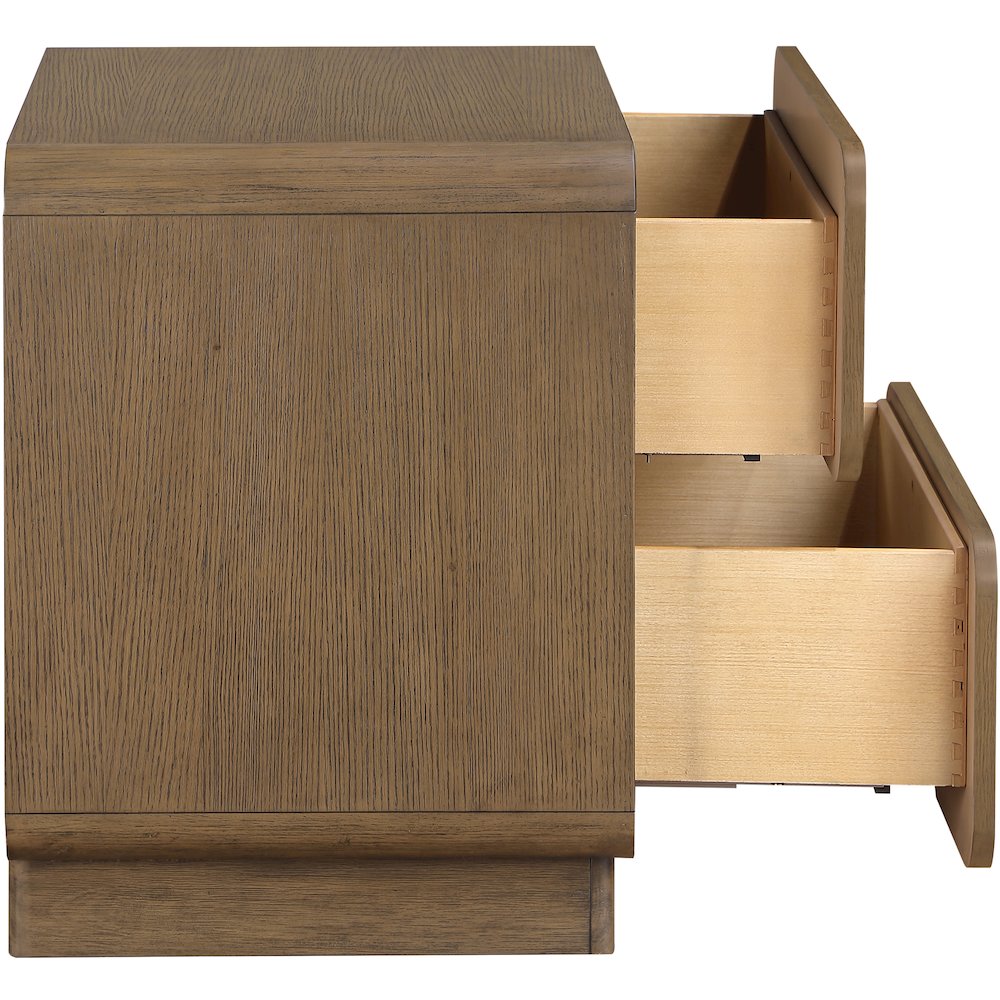 Adagio Brown Solid Wood And Oak Veneer Nightstand. Picture 4