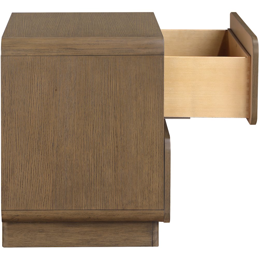 Adagio Brown Solid Wood And Oak Veneer Nightstand. Picture 5