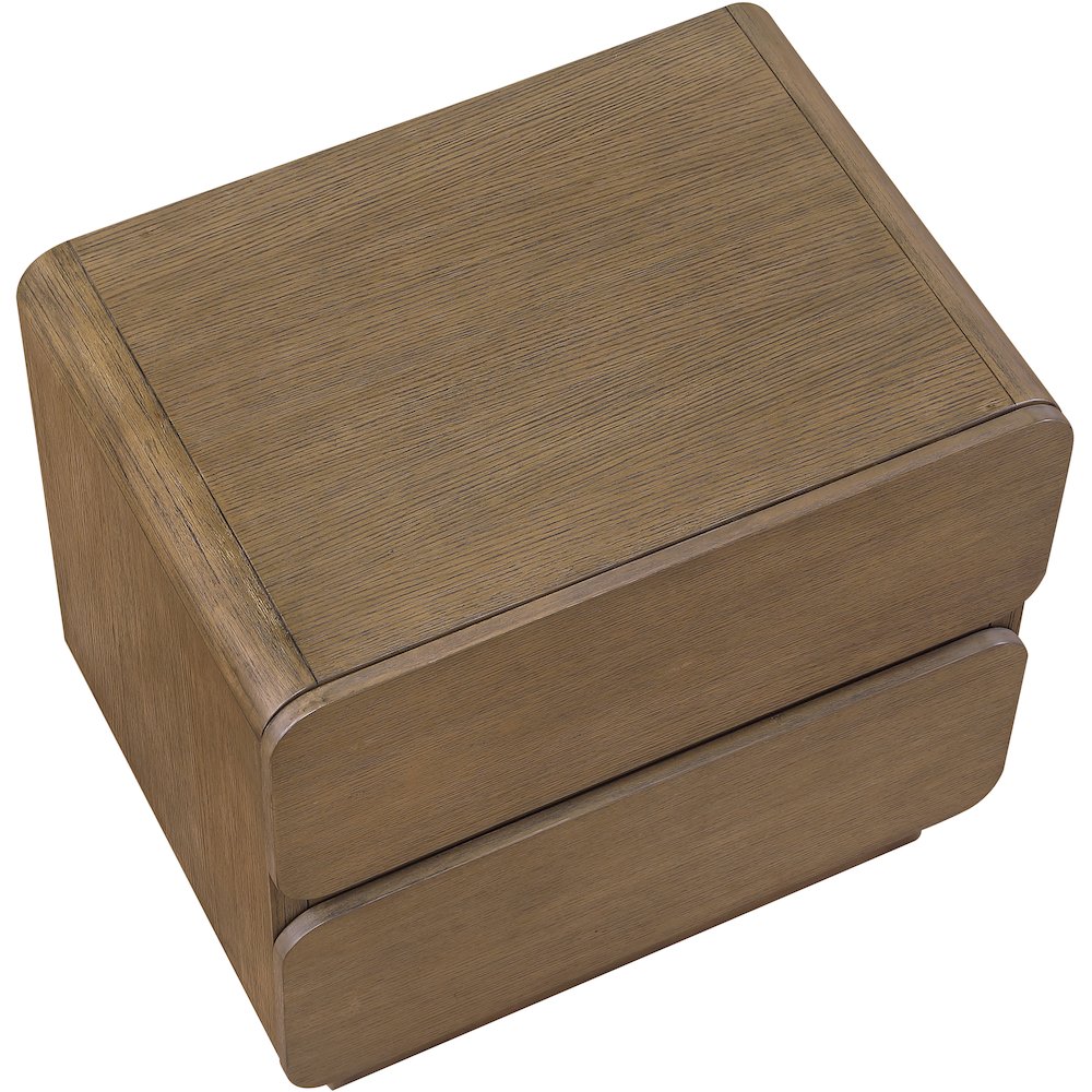 Adagio Brown Solid Wood And Oak Veneer Nightstand. Picture 8