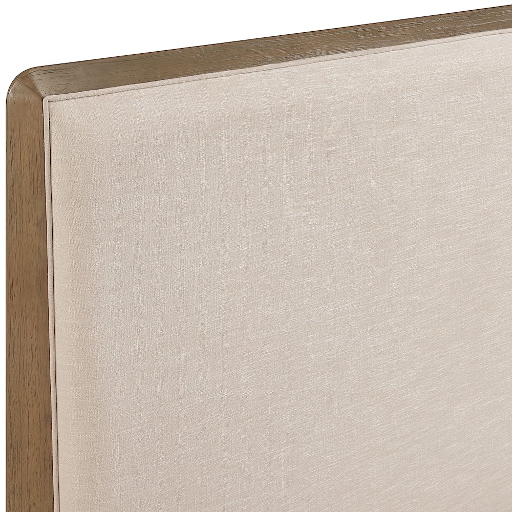 Adagio Brown Fabric Upholstered Queen Bed (3 Boxes). Picture 7