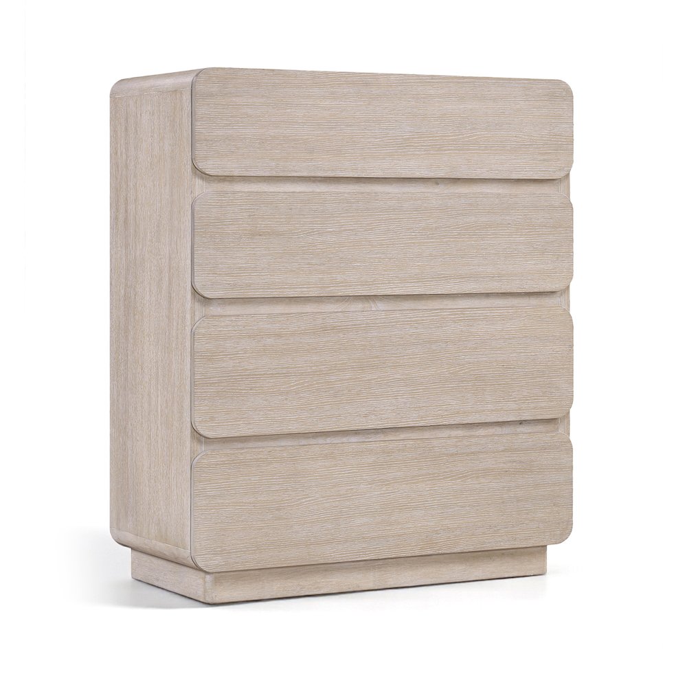 Adagio Natural Solid Wood And Oak Veneer Chest. Picture 1