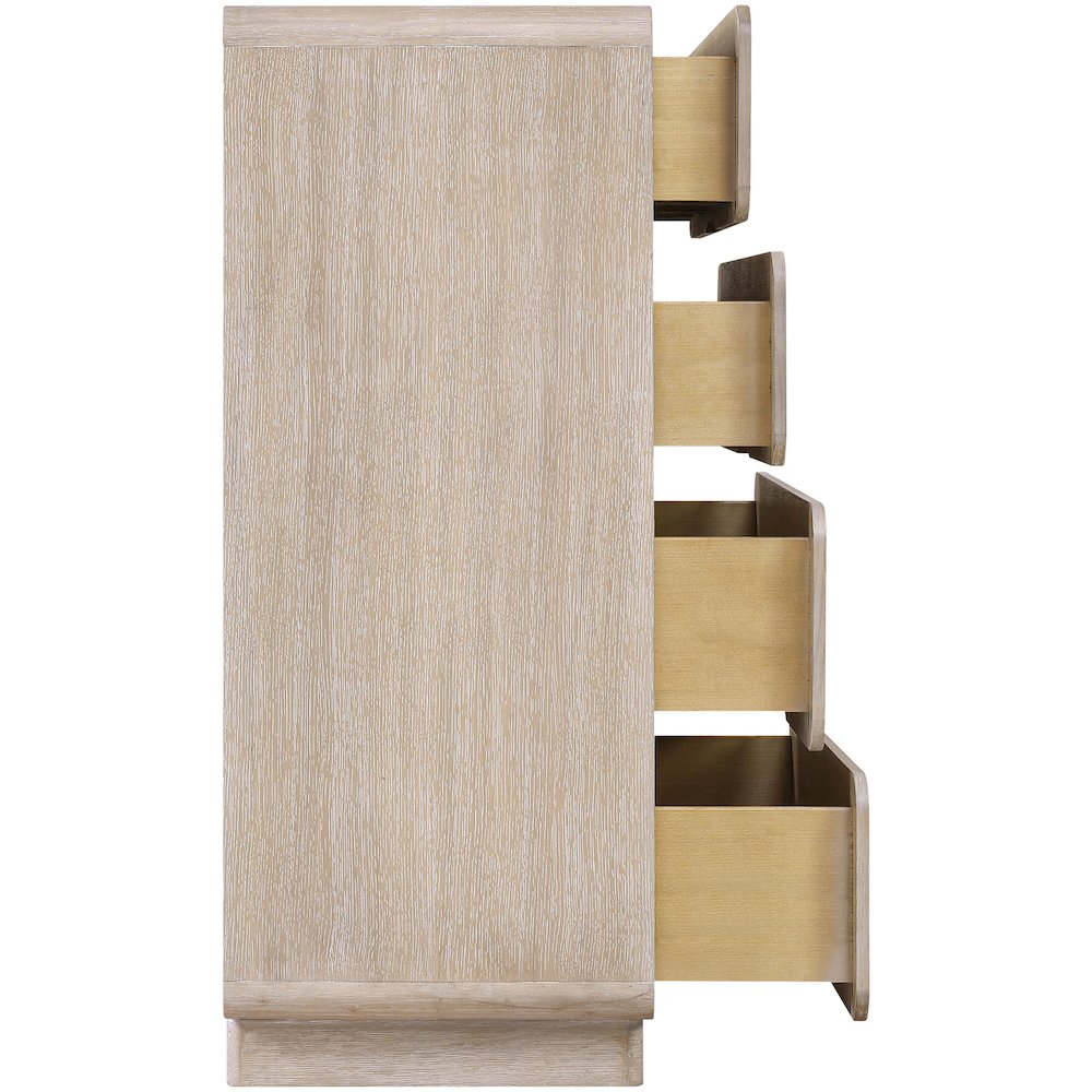 Adagio Natural Solid Wood And Oak Veneer Chest. Picture 6