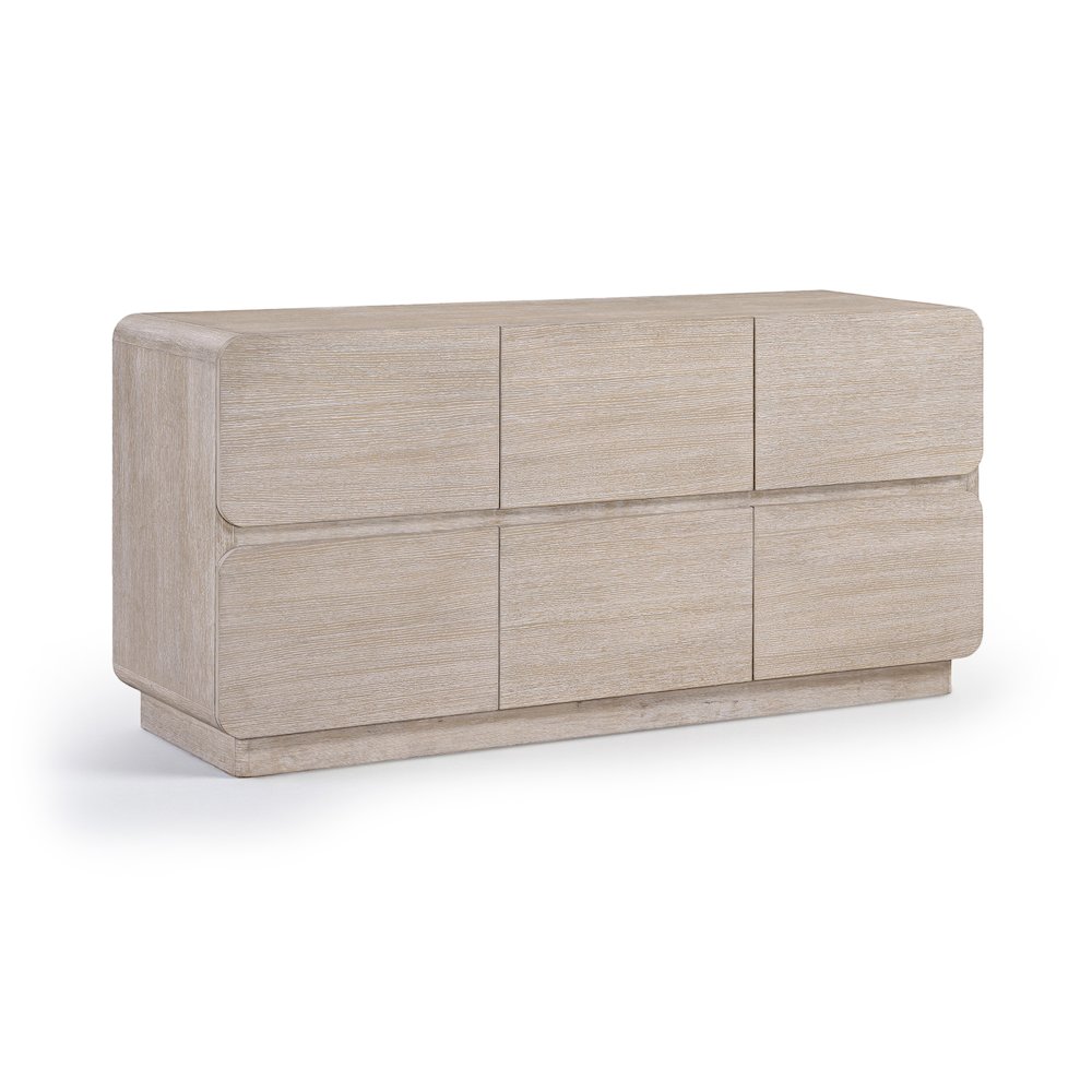 Adagio Natural Solid Wood And Oak Veneer Dresser. Picture 1