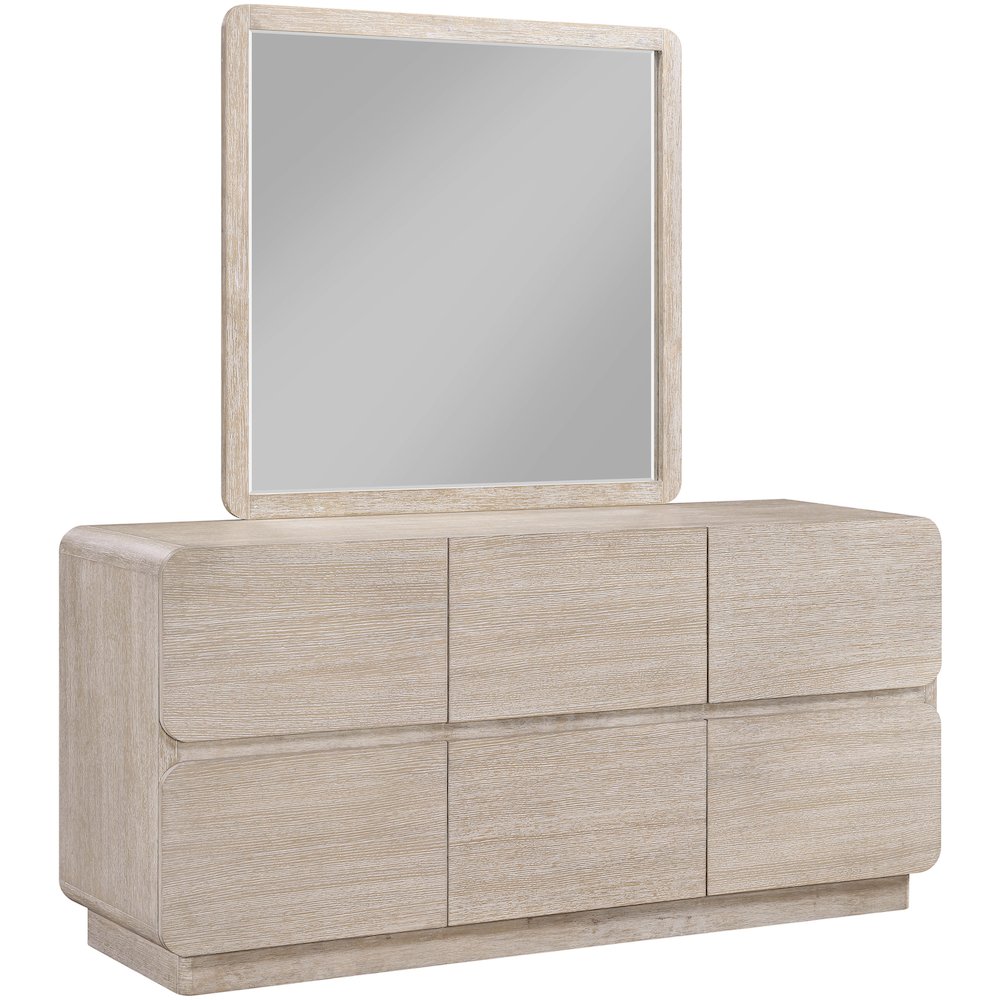 Adagio Natural Solid Wood And Oak Veneer Dresser. Picture 10