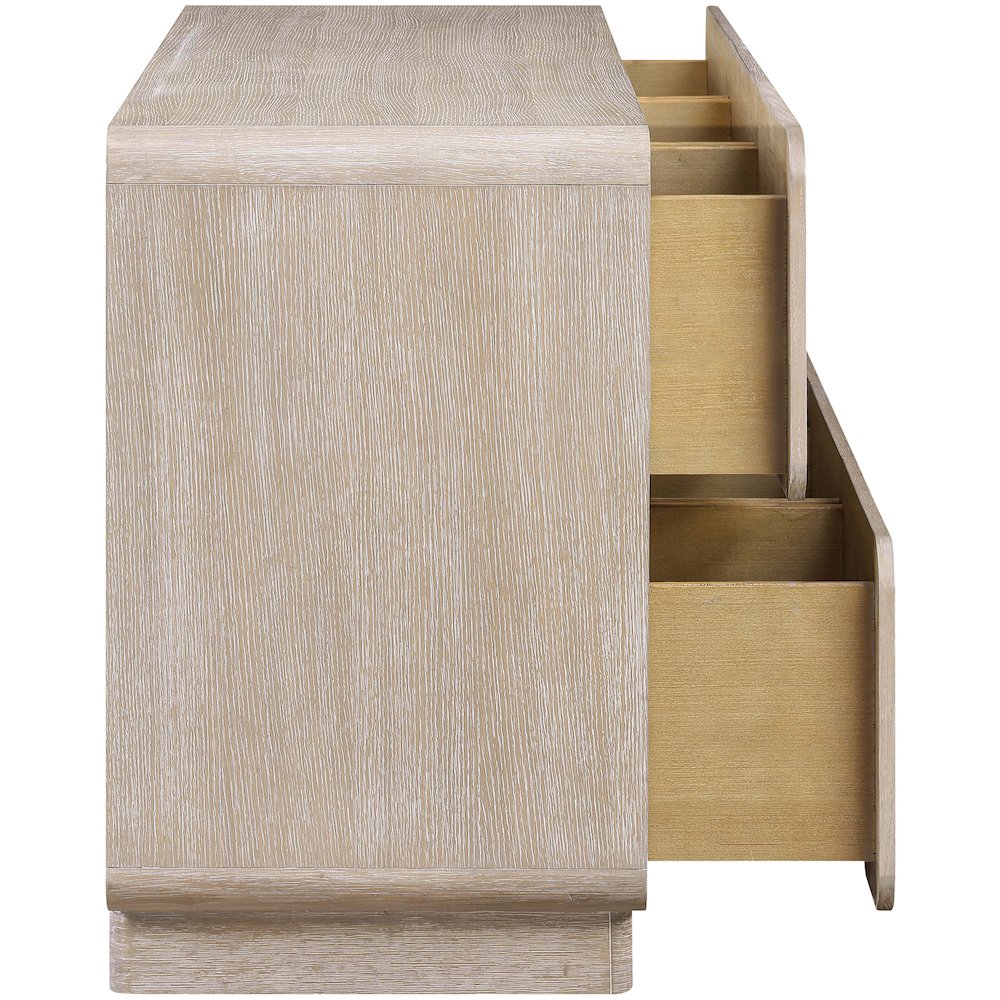Adagio Natural Solid Wood And Oak Veneer Dresser. Picture 6