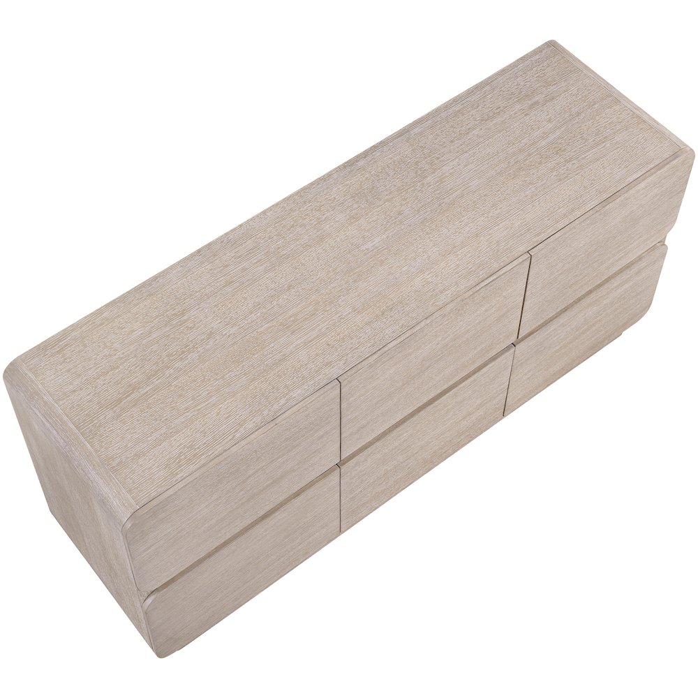 Adagio Natural Solid Wood And Oak Veneer Dresser. Picture 7