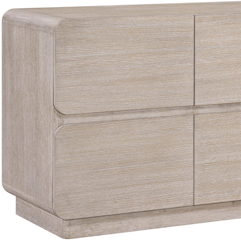 Adagio Natural Solid Wood And Oak Veneer Dresser. Picture 8