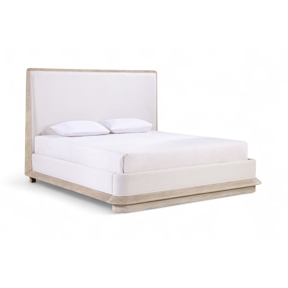 Adagio Natural Fabric Upholstered King Bed (3 Boxes). Picture 1