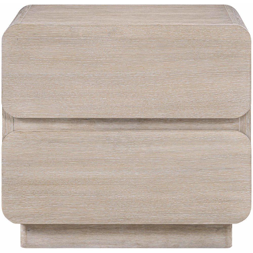 Adagio Natural Solid Wood And Oak Veneer Nightstand. Picture 3