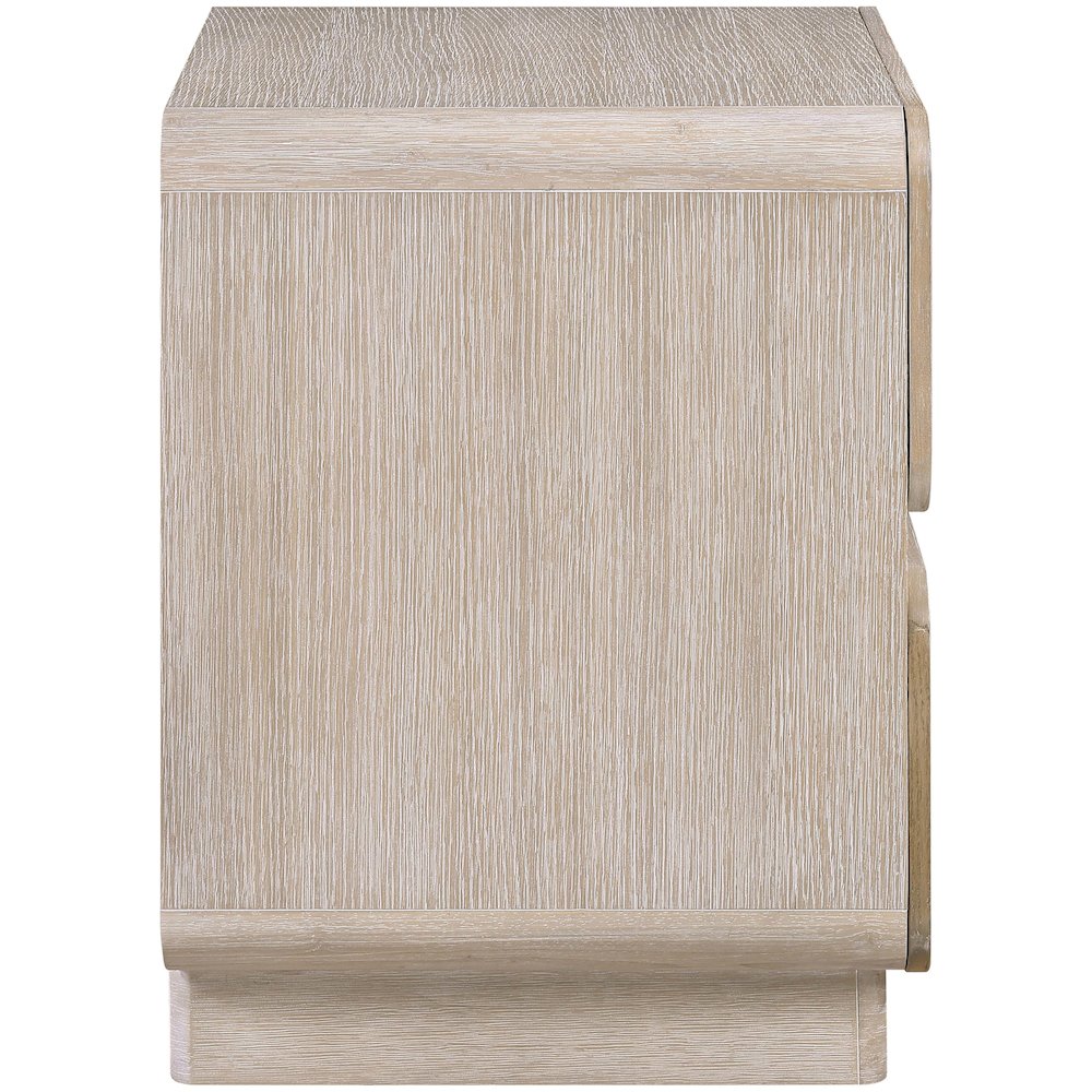 Adagio Natural Solid Wood And Oak Veneer Nightstand. Picture 4