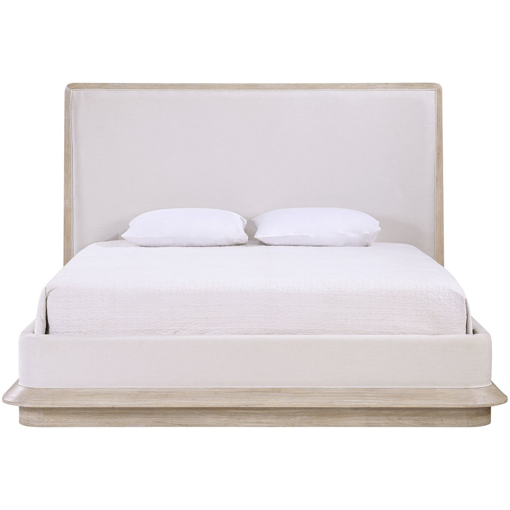Adagio Natural Fabric Upholstered Queen Bed (3 Boxes). Picture 3