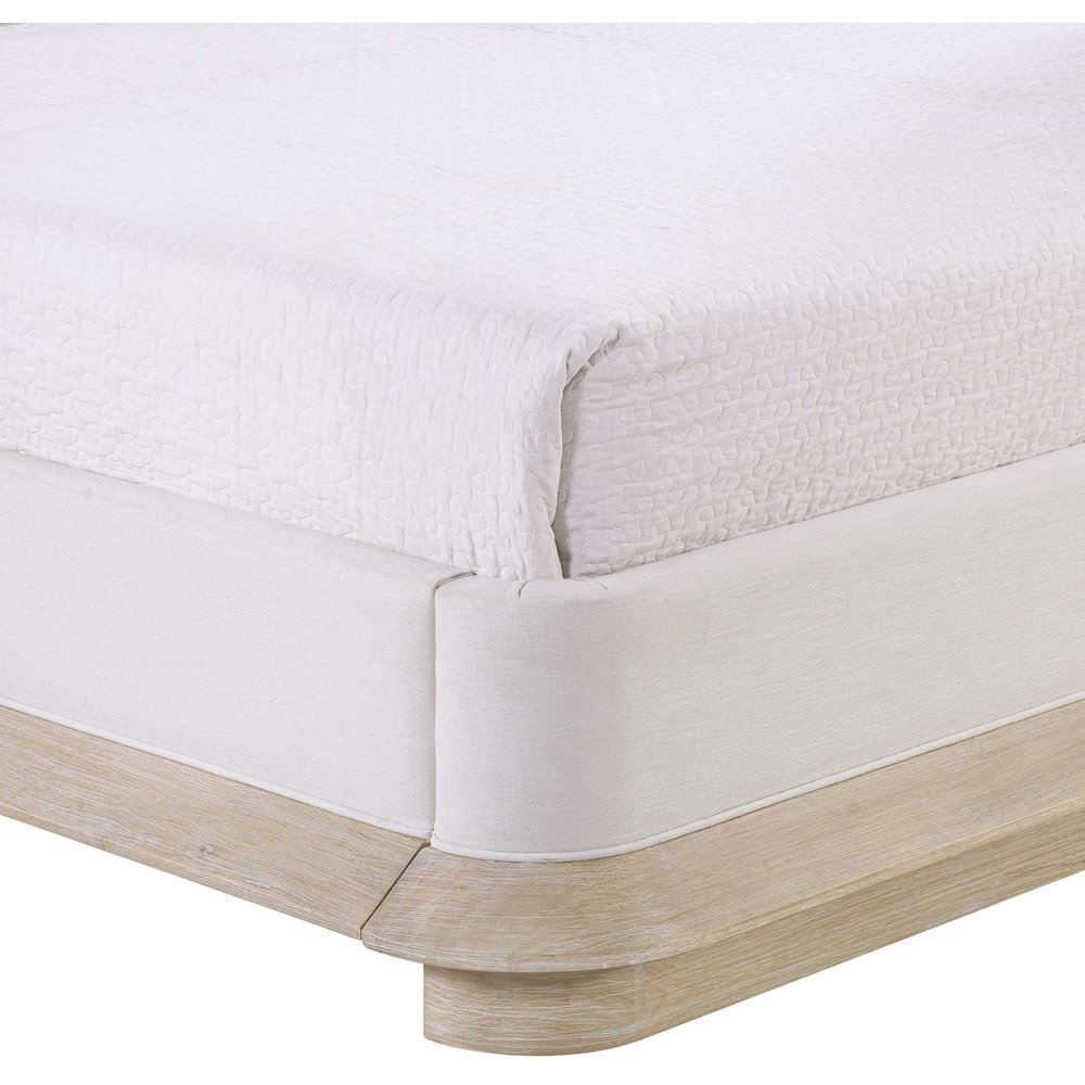 Adagio Natural Fabric Upholstered Queen Bed (3 Boxes). Picture 7
